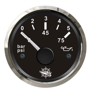 [EU27.321.10] Osculati oil pressure indicator 0/5 bar black/glossy