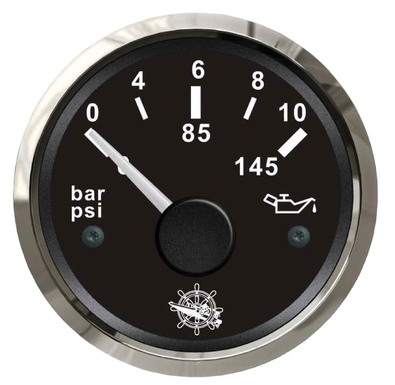 Osculati oil pressure indicator 0/10 bar black/glossy