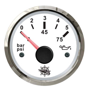 [EU27.322.10] Osculati oil pressure indicator 0/5 bar white/glossy